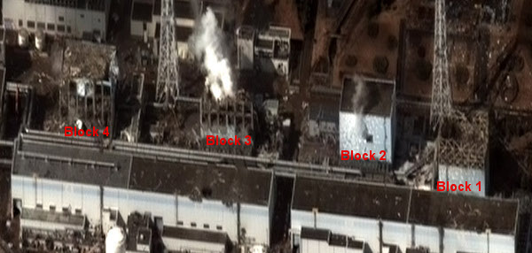 Notfall in japanischem Atomkraftwerk Fukushima Daiichi - Bild: digitalglobe